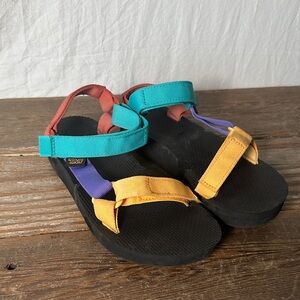 Teva Multicolor Sport Sandals - Teal, Yellow, Purple, Coral